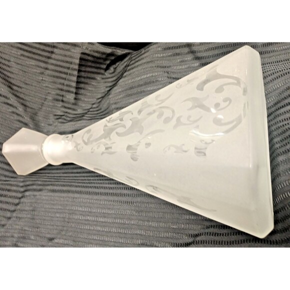 Rare  Frosted White Glass Tall  Decanter 11" Collectable Craftmanship Art Deco - Picture 14 of 16